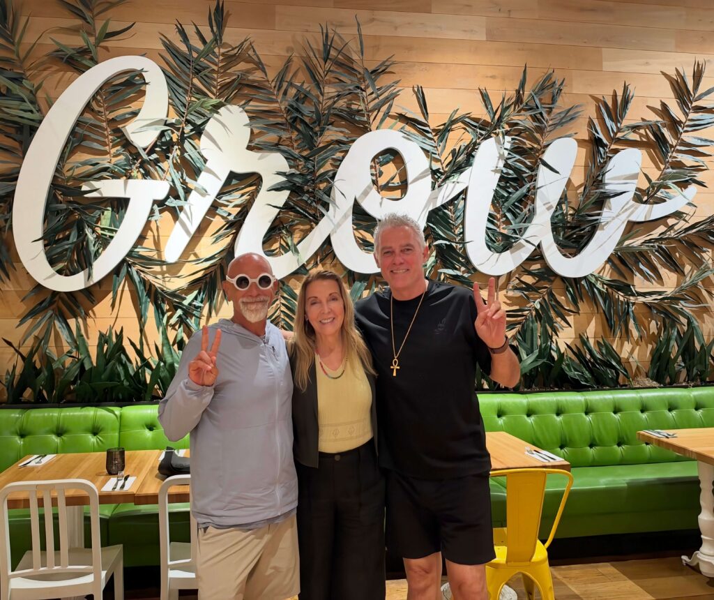 Zappy Zapolin, Marcelene Dyer, and Dr. Tony Willcox at True Food Kitchen in Boca Raton
