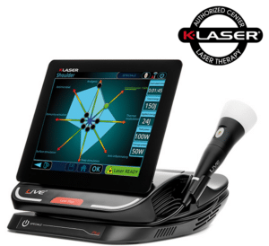 K-Laser Cube Plus 100W high-power laser therapy device with touchscreen display and treatment handpiece — Authorized K-Laser Center