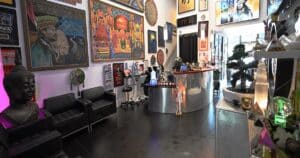 Does acupuncture help stress: the calm reception and waiting area at Acupuncture Zen in Delray Beach